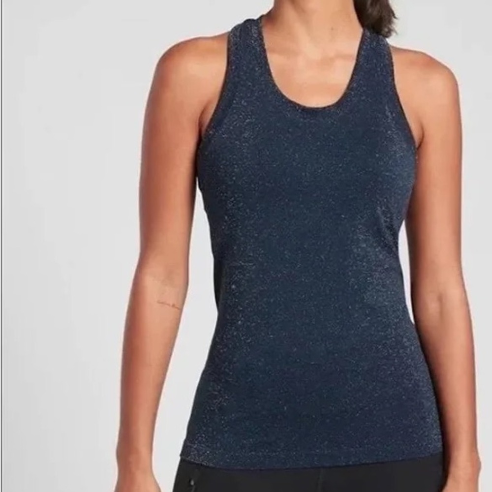 Athleta Momentum Shine Tank Navy M